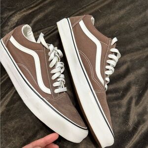 Vans Brown and White Men's Sneakers